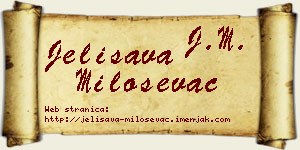 Jelisava Miloševac vizit kartica